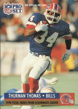 Thurman Thomas Buffalo Bills 1991 Pro set NFL #13